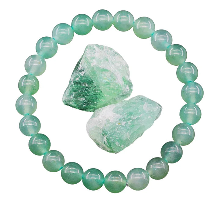 Bracelet en Green Dongling aventurine naturelle